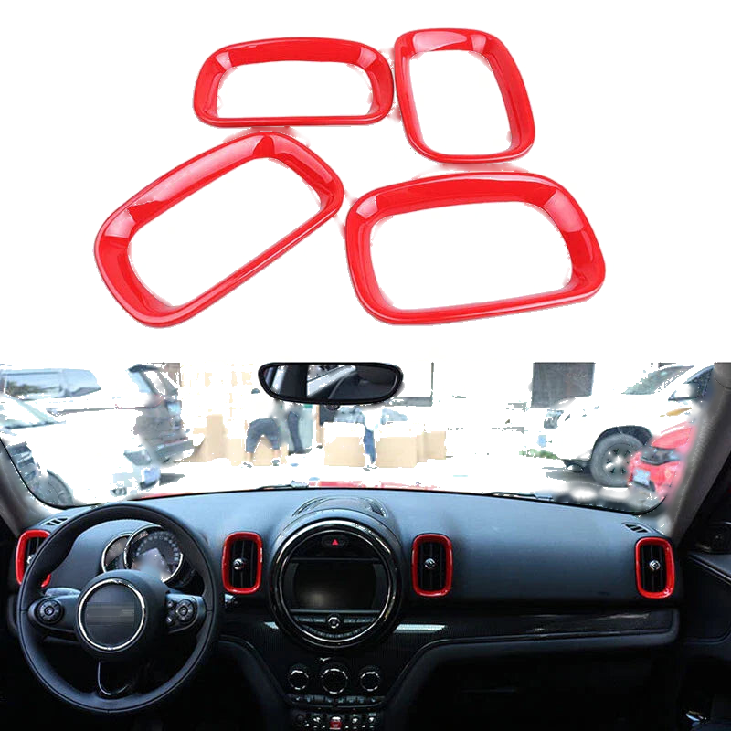 Mini Countryman F60 4X Red Dashboard Side Air Outlet Vent Cover Trim fit