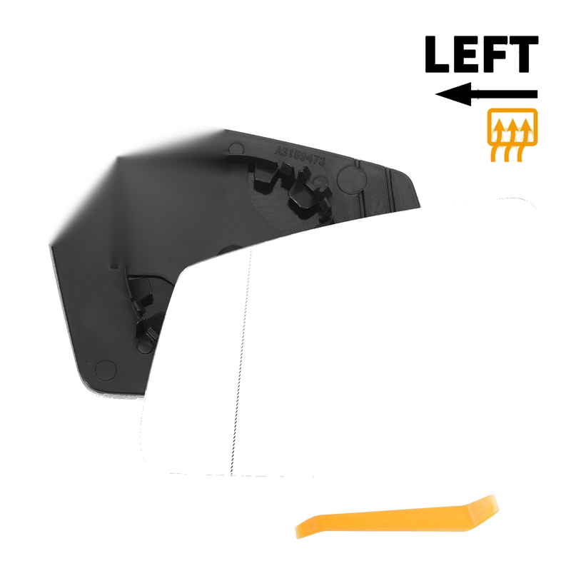 Mercedes-Benz S / C / E-Class Left Side White Mirror Glass w/ Back Heated (2003-2018)