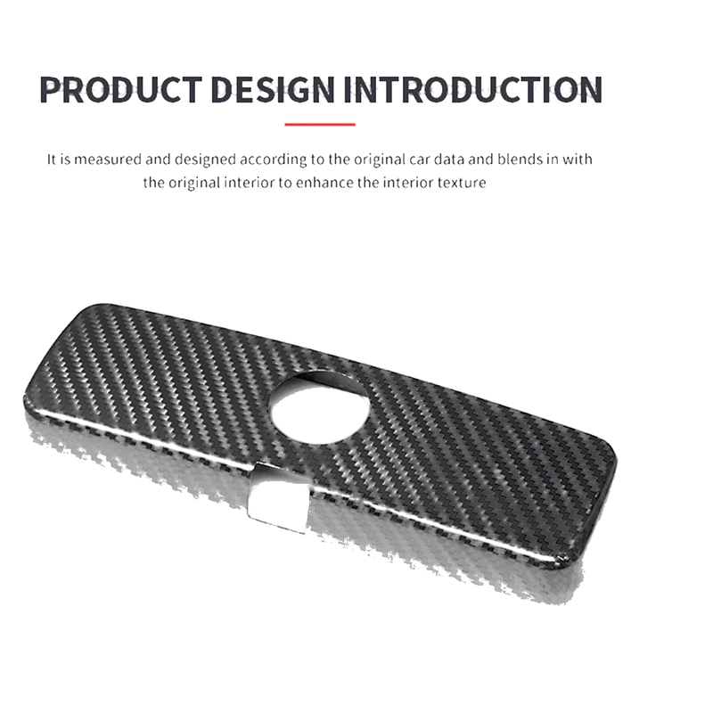 Fiat 500 Abarth 2017-2023 Carbon Fiber Rearview Mirror Cover Trim