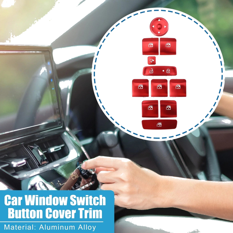 Hyundai Elantra 2021-2022 Red Window Switch Button Cover Trim