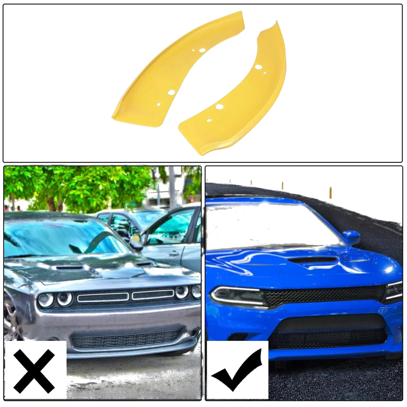 Dodge Charger Car Front Bumper Lip Splitter Protector Yellow (2015-2023)