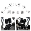 Harley Touring Chrome 10pc Hand Control Switch Housing Button Cap Set (1996-2013)