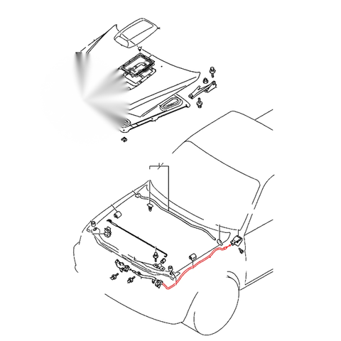 Mitsubishi Triton Colt L200 Strada 1996-2006 Bonnet Release Cable