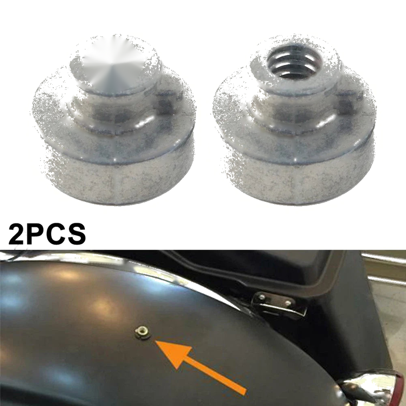 Harley Davidson 2 x Rear Fender Passenger Seat Bolt Tab Screw Nut Cover