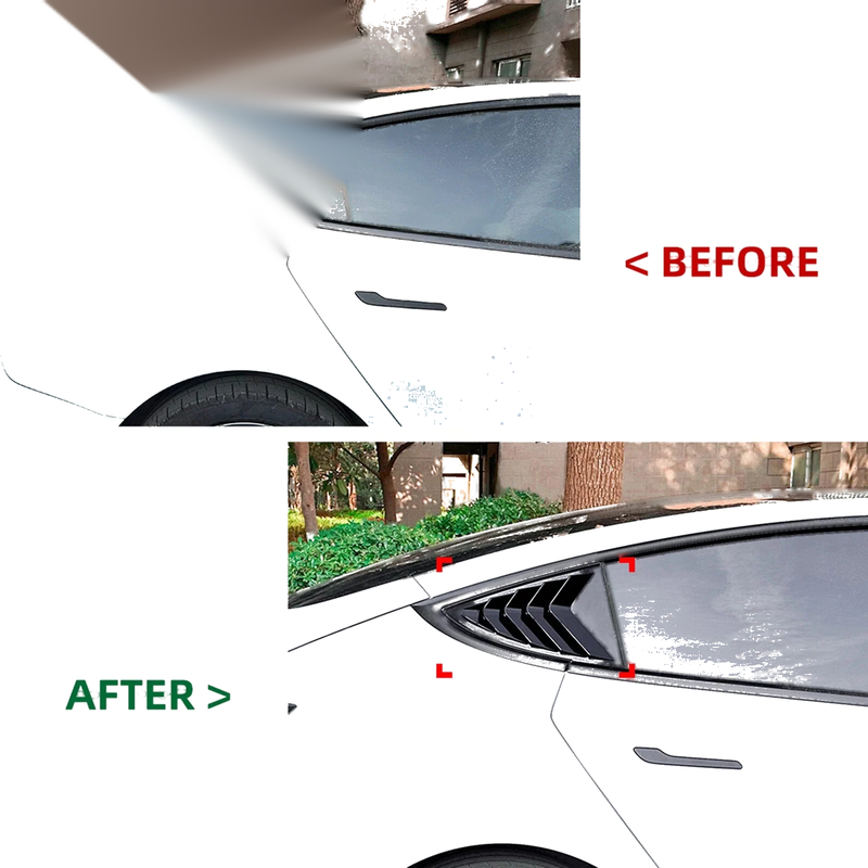 Tesla Model 3 (2017-2025) Gloss Black Rear Window Louver Cover