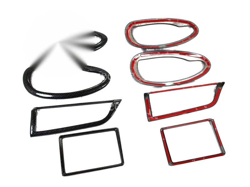 Toyota Yaris Vios Carbon Ring Air Vents & Door Handle Covers (2013-2016)
