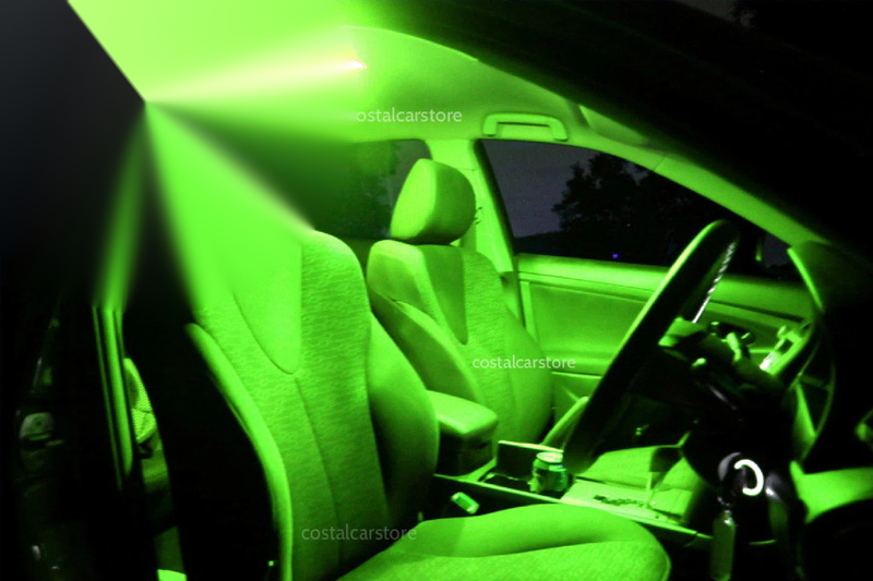 Nissan Tiida Bright Green LED Interior Light Kit (2004-Present)