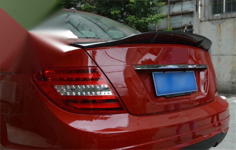 Mercedes C-Class W204 Carbon Fiber R Style Rear Spoiler Wing (2008-2014)
