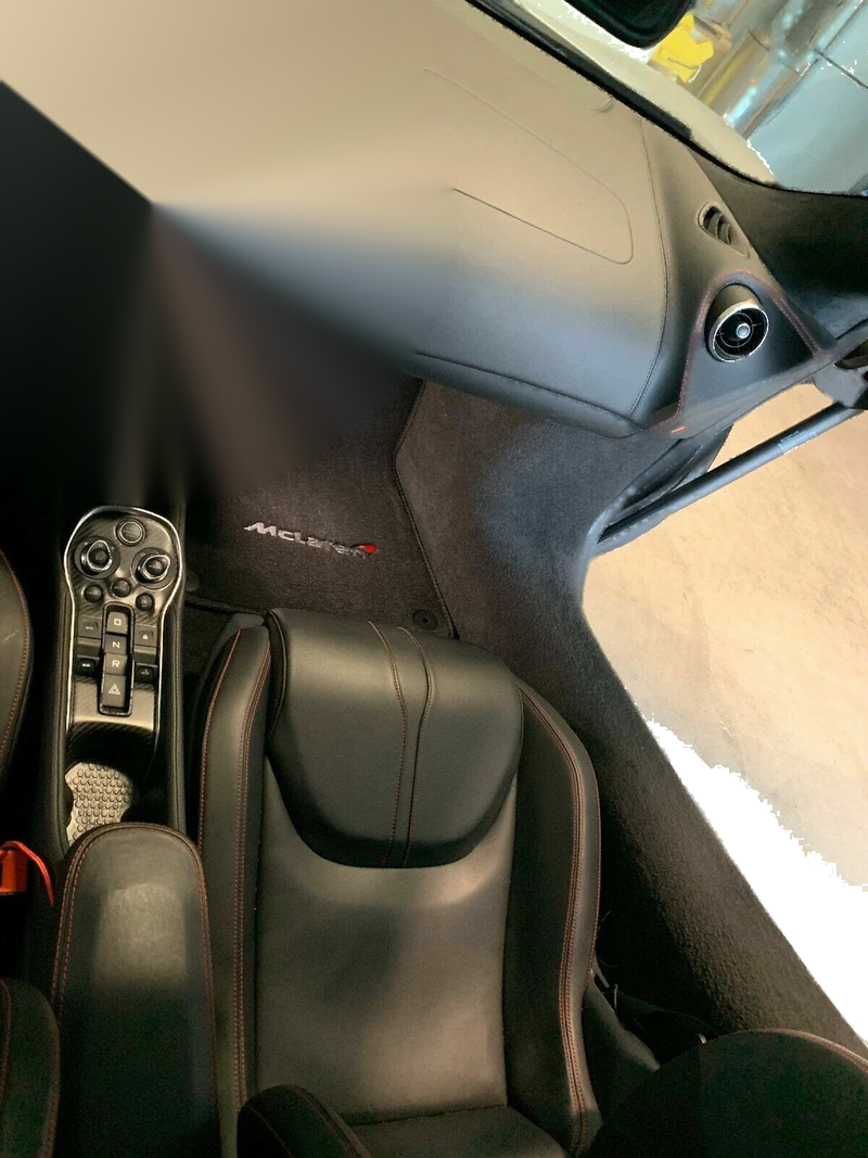 McLaren 650S Black Tailored Carpets with Emblem Floor Mats Set (2014-2019)