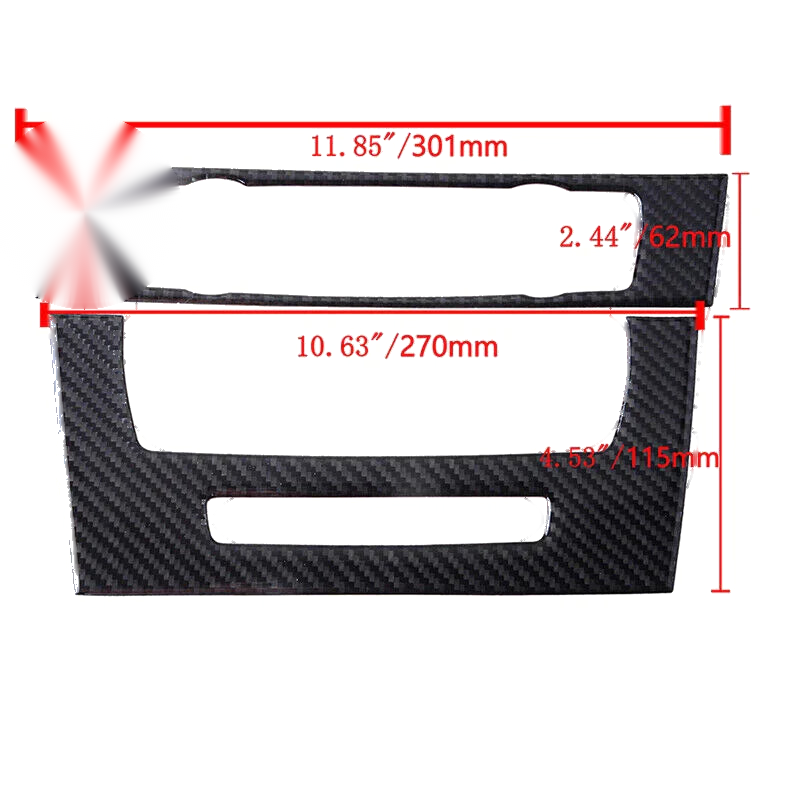 BMW 3 Series E90 E92 Carbon Fiber CD Panel Cover Trim Set (2005-2012)