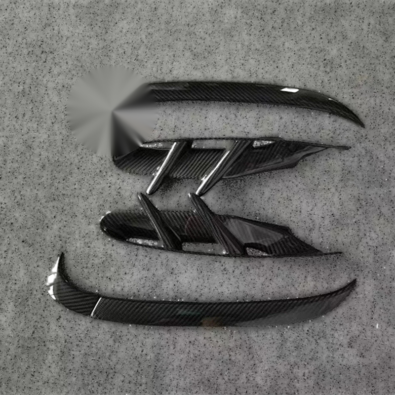 Porsche Taycan (2020-2022) Carbon Fiber Front Bumper Side Air Vent Trim