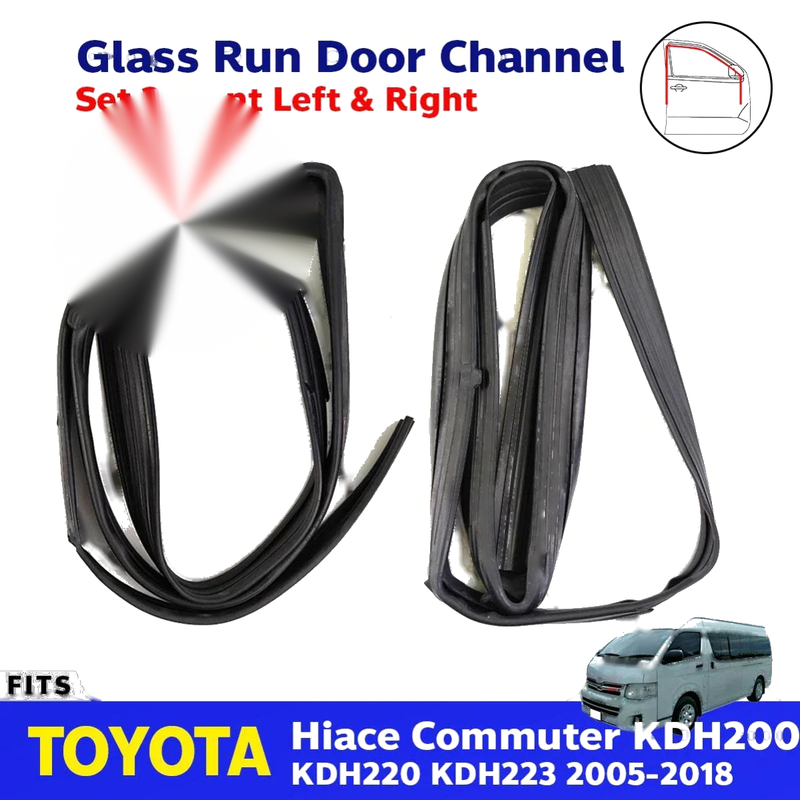 Glass Run Door Channel Front L+R Fits Toyota Hiace Commuter KDH220 2005-18 D06