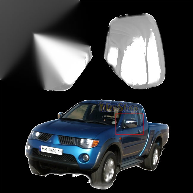 Mitsubishi L200 Triton Chrome Side Mirror Covers