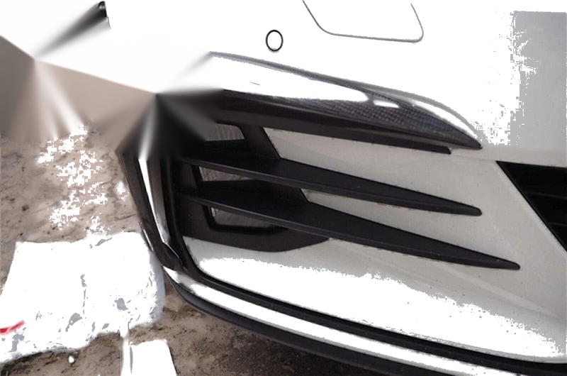 VW Golf GTI MK7.5 2 x Carbon Fibre Fog Lamp Eyelid Covers (2018-2020)