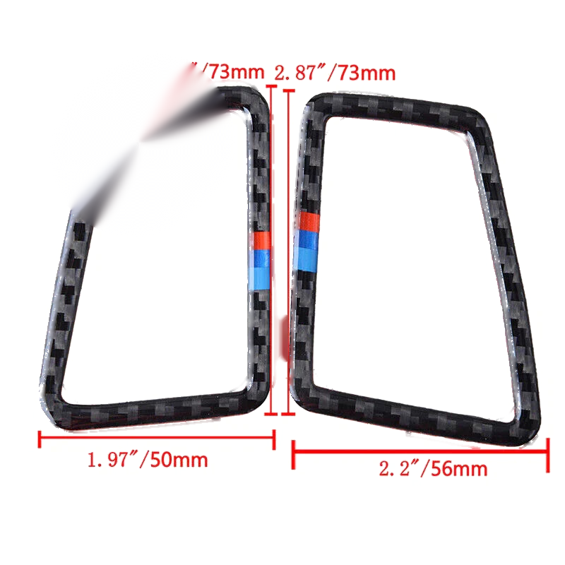 BMW E90 2007-2013 Carbon Fiber M Stripe Dashboard Air Vent Outlet Cover Trim