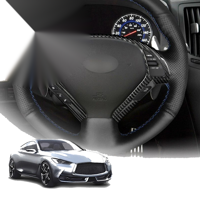 Infiniti Q40 G25 EX35 G37 Dry Carbon Fiber Steering Wheel Cover (2008-2013)
