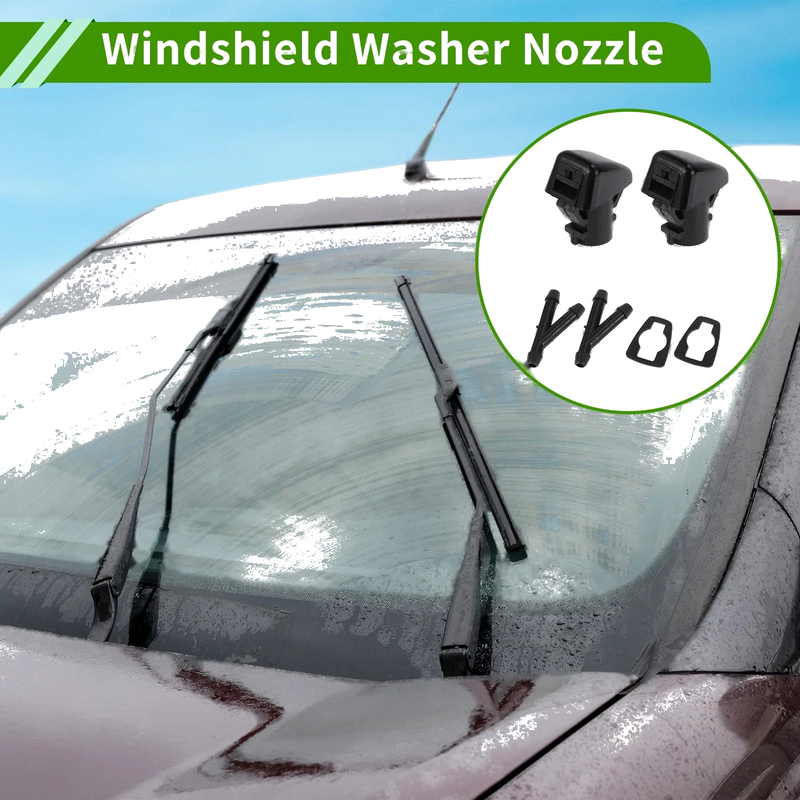 Ford Edge Windshield Washer Nozzle & 2 x Hose Connectors (2011-2015)