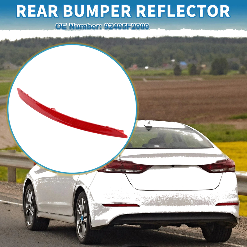 Hyundai Elantra (2017-2018) Red Rear Left Bumper Reflector