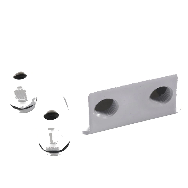 Solar Panel RV Caravan White Double Wire Cable Entry Gland Box