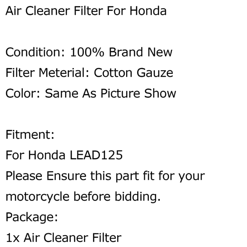 Honda NH 125 Lead 125 Air Filter (2001-2005)