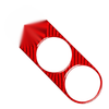 Dodge Challenger Red Carbon Fiber Air Conditioning Switch Panel Cover (08-14)