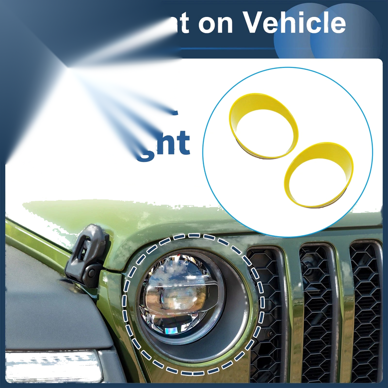 Jeep Wrangler 2 x Headlight Trim Bezels (2029)