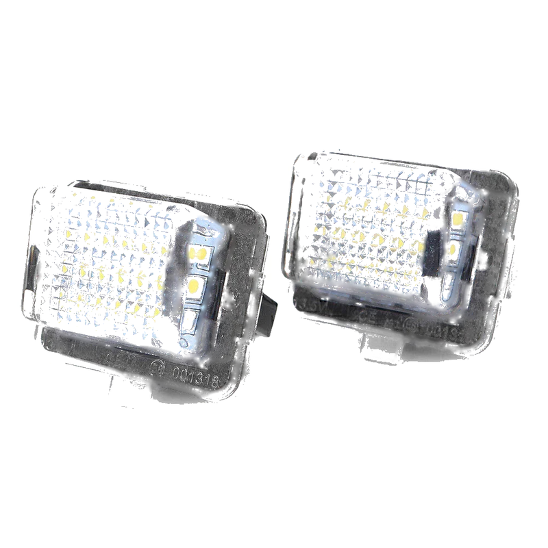Mercedes Benz W204 W212 W221 White LED License Plate Lights (2008-2016)