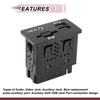 Ford Edge 2011-2019 Black 1 x Piece AUX USB Jack Port