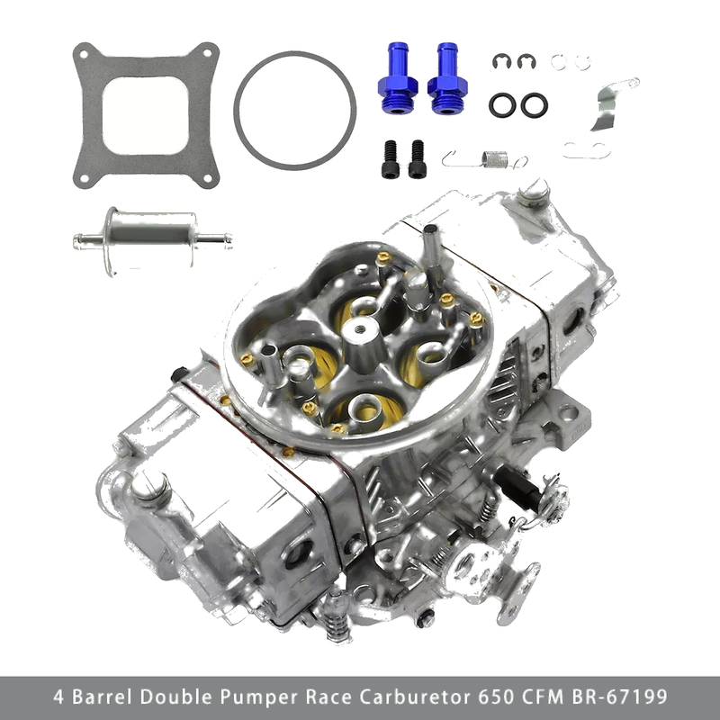 4 Barrel Double Pumper Race Carburetor 650 CFM BR-67199