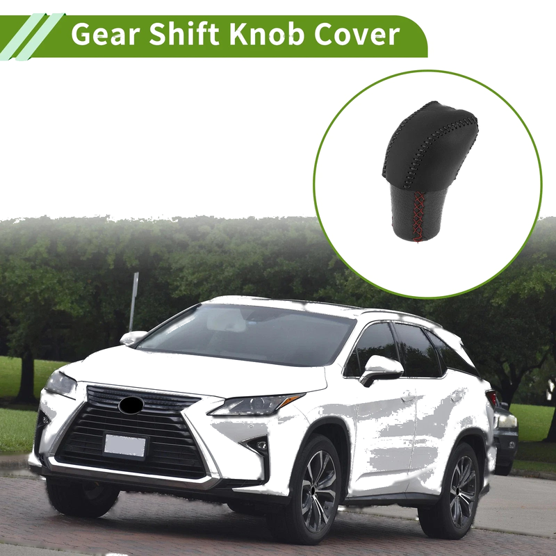 Lexus RX350 2023-2024 Black Faux Leather Car Gear Shift Knob Cover