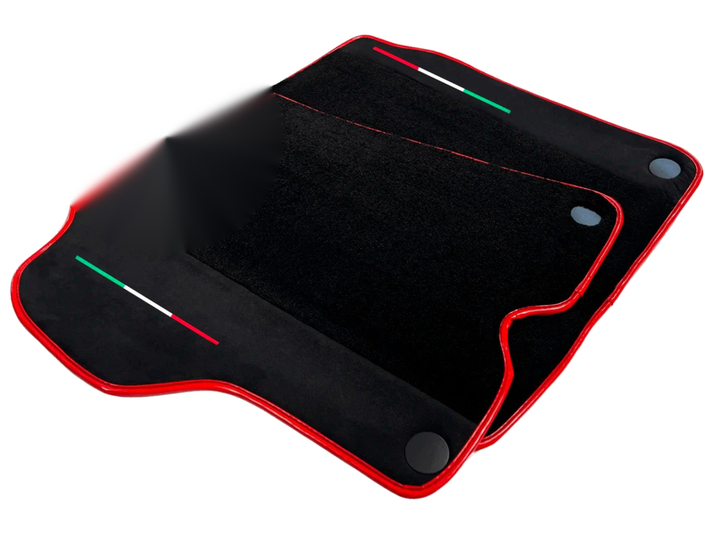 Ferrari California with Alcantara Red Trim Black Floor Mats (2008-2014)