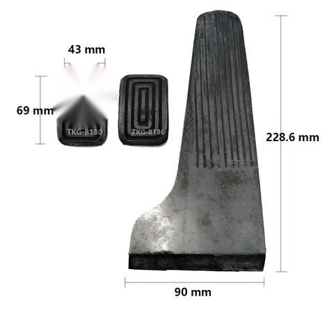 Mazda B1600 Clutch Brake Accelerator Pedal Pad Cover (1972-1978)