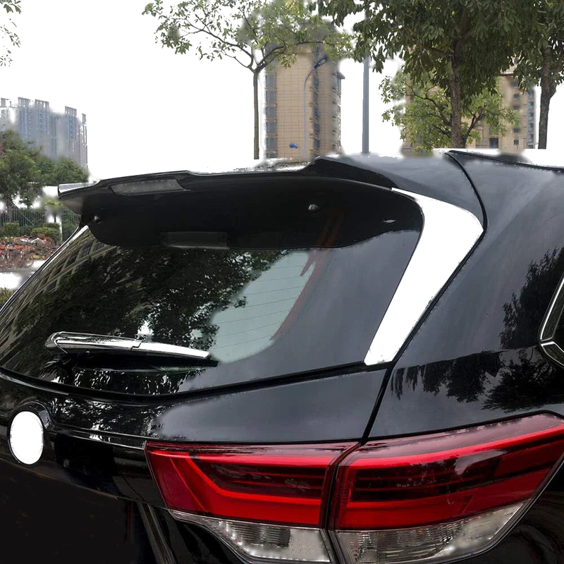 Toyota Highlander Chrome Rear Window Spoiler Wing Cover (2014-2019)