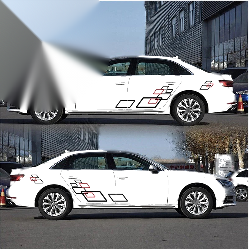Car Racing Sport Side Body Square Graphics Stickers