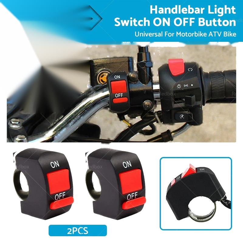 Universal Motorcycle ATV Handlebar Light Switch ON OFF Button