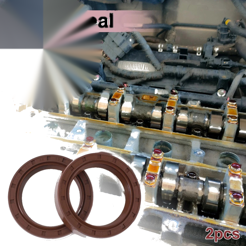 Make Model Oil Seal 35x48x10mm FKM Rubber Brown 2 x Rotary Shaft Seal