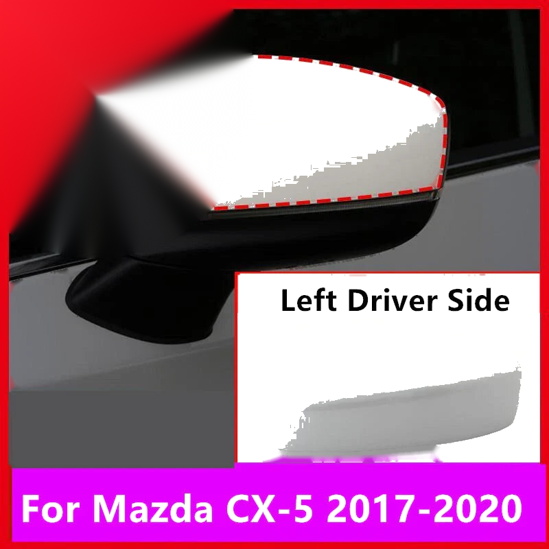 Mazda CX-5 Left Driver Side White Rearview Mirror Cap Cover (2017–2020)