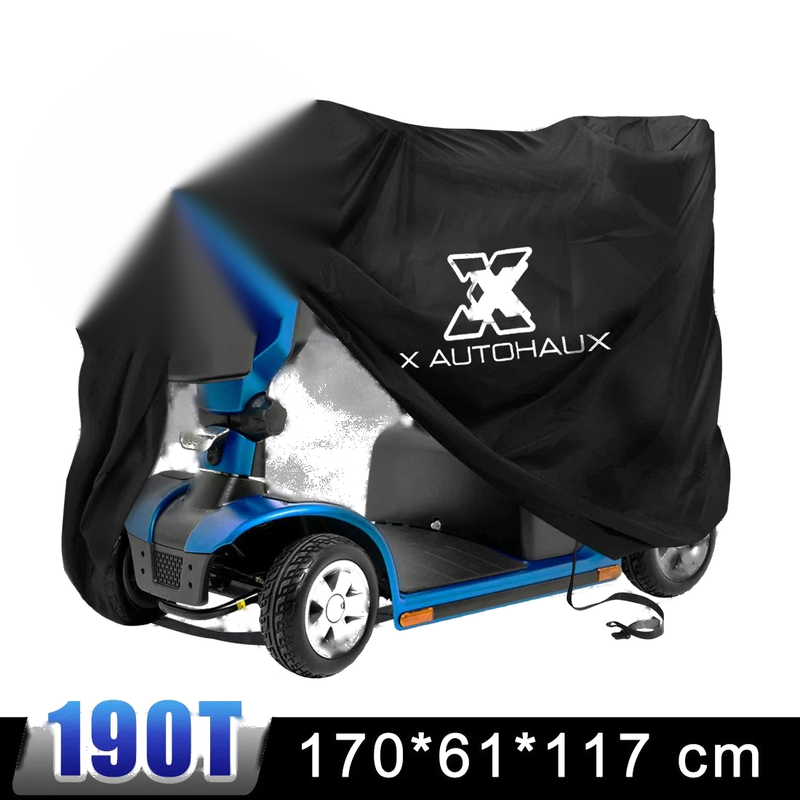 170CM Mobility Scooter Cover Waterproof Sun Rain Protection Black