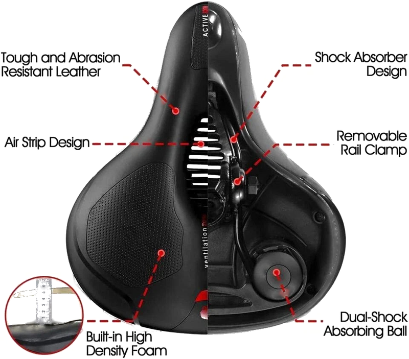 Bike Extra Comfort Wide Bicycle Saddle Seat Cushion Cover