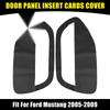 Ford Mustang Black Microfiber Leather Door Panel Insert Covers