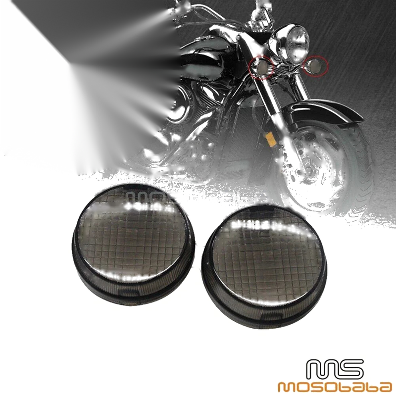 Kawasaki Vulcan VN1600 2.75'' Smoke Turn Signal Lenses Covers (2003-2008)