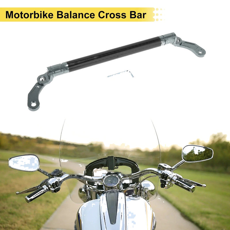 Motorcycle Motorbike Balance Bar 0.39" 10mm Titanium Tone