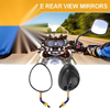 M8 Rear View Mirror 1 Set Handlebar Mirror Carbon Fiber Pattern Black