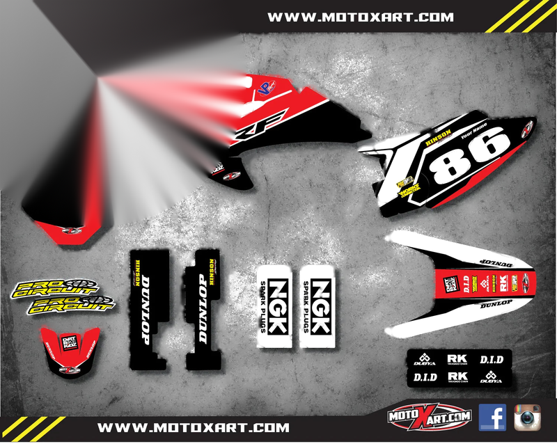 HONDA CRF 150 F (2003-2007) PYRO Stickers Custom Graphics Full Kit