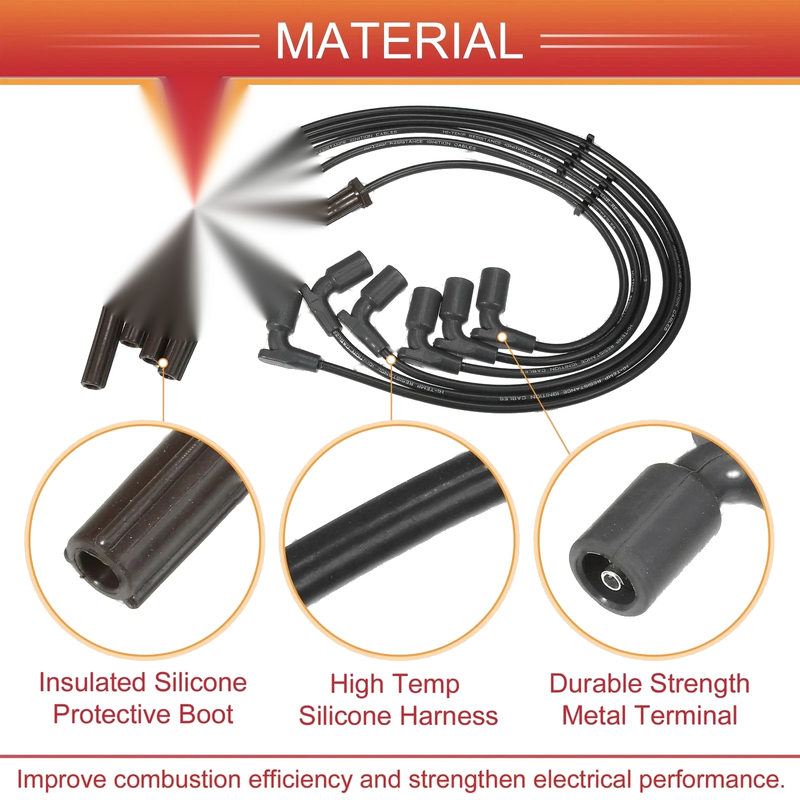 Chevrolet Equinox 6 x Spark Plug Wire Ignition Coil Cable