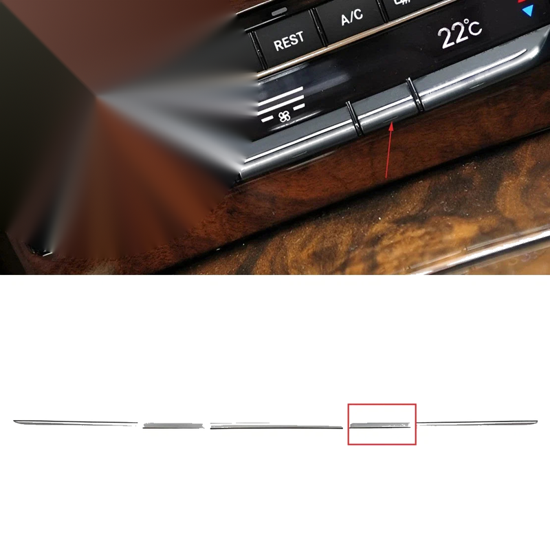 Mercedes E-Class W212 A/C Medium Switch Button Trim Strip (2008-2014)