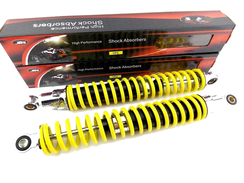 Kawasaki KE175 400mm Yellow/Chrome Rear Shock Absorbers
