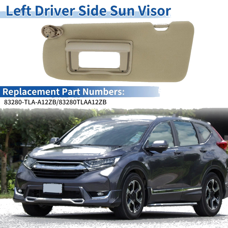Honda CR-V (2017-2019) Beige 1 x Piece Left Side Sun Visor