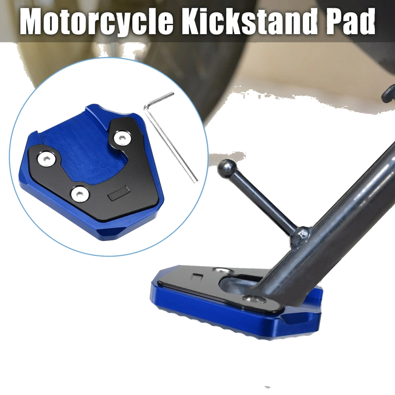 Suzuki GSXS 750 (2017-2022) Black Blue Motorcycle Kickstand Plate Pad