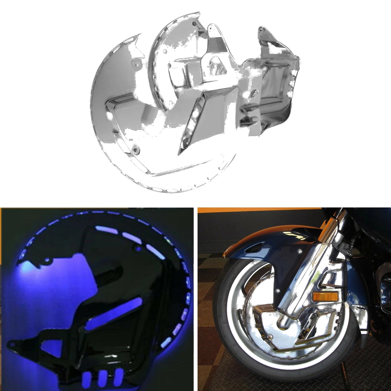 Honda Gold Wing 1800 Brake Disc Covers LED Ring Blue Fire (2001 - 2017)
